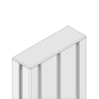 60-140-2 MODULAR SOLUTIONS POLYAMIDE PART END CAP 45MM X 135MM LIGHT GRAY